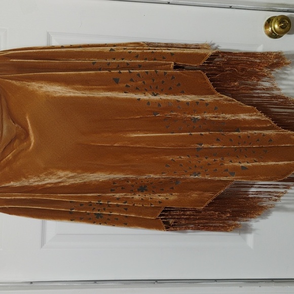 Camel Poncho with gorgeous tassels velvet feel - Picture 1 of 15